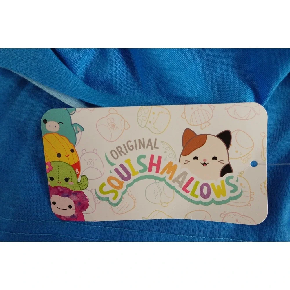Squishmallows Girls Size 12 Blue Graphic Pajama Tank Top NWT